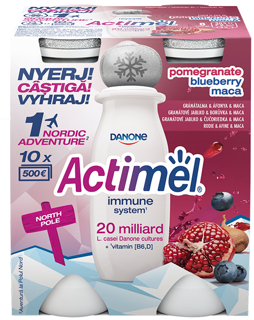 Actimel+ Eper-gránátalma 8 x 100g