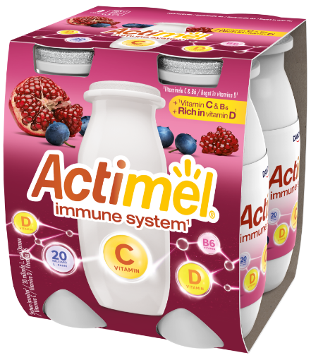 Actimel s vitamínom C<br/>Granátové jablko a čučoriedky